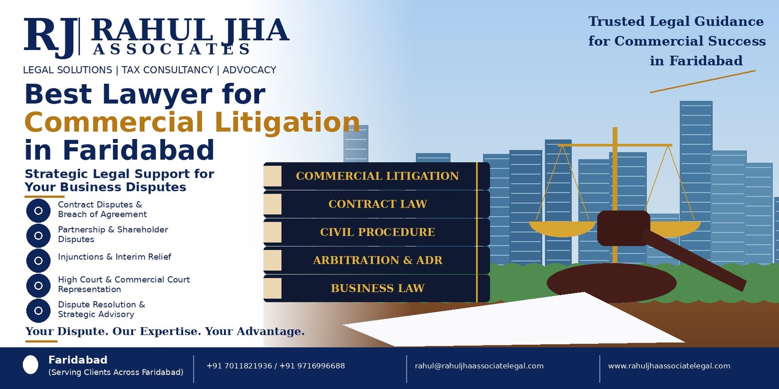 Best Lawyer for Commercial Litigation in Faridabad