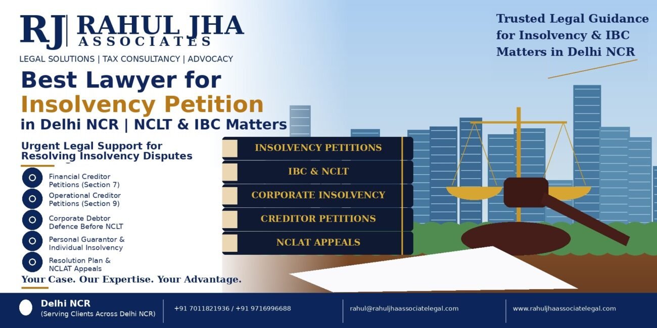 Best lawyer for insolvency petition in Delhi NCR